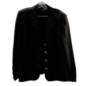 St. John Women's Black Knit Blazer Size 14